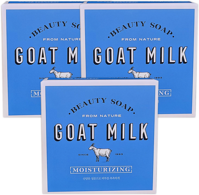 애경 샤워메이트 산양유 비누 화이트우유향, 90g, 3개입