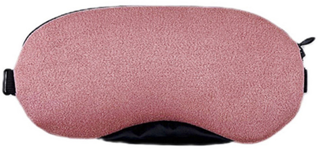 HUMING 石墨烯無線按摩眼罩，具備熱敷與多種按摩模式，無線便攜設計，舒緩眼部疲勞, 淺紅色