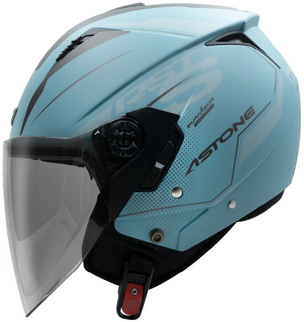 ASTONE RST-AQ13 輕量化 3/4 半罩安全帽, 平冰河藍