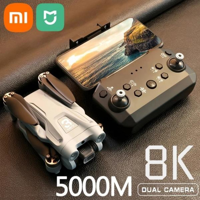 샤오미 MiJia Z908Max 드론 8K 5G GPS 전문 HD 항공 사진 듀얼 카메라 무지향성 장애물 회피 쿼드로터, 02 Black Dual4KB