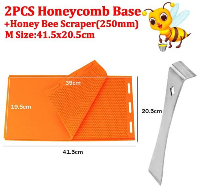 양봉 도구 자재 몰드 부드러운 PVC 벌집 베이스 파운데이션 금형 밀랍 프레스 시트 양봉 삽 제작 도구, 3개