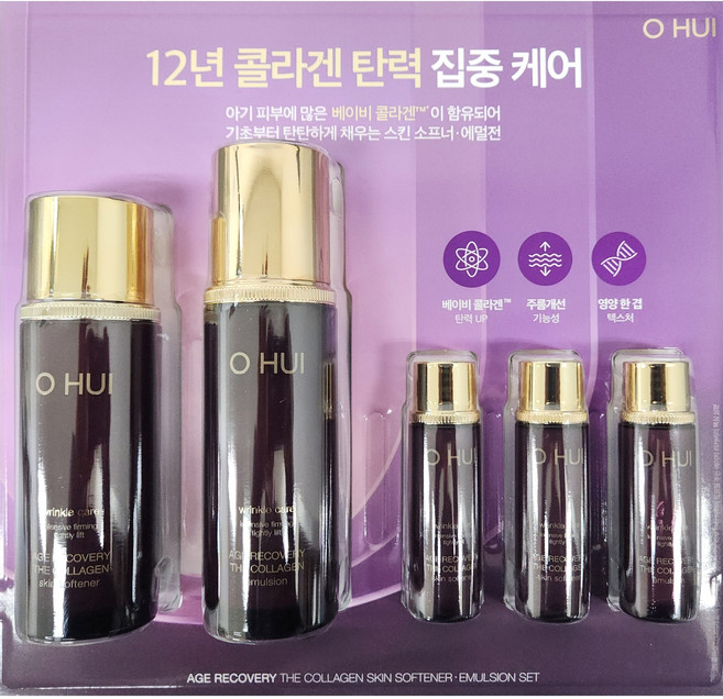 오휘 에이지 리커버리 기초화장품 레이디세트 (스킨 소프너 100ml+20mlx2 + 콜라겐 에멀전 100ml +20ml), 1세트