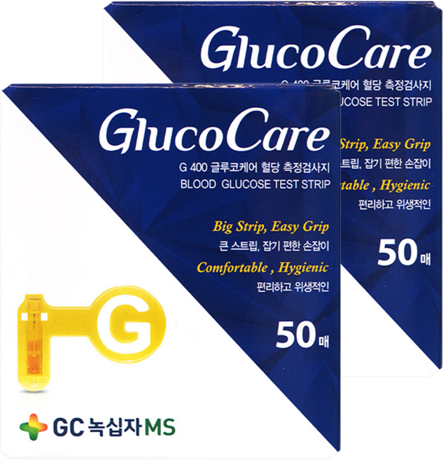 GC녹십자MS 글루코케어 G 400 혈당 측정검사지, 50개입, 2개
