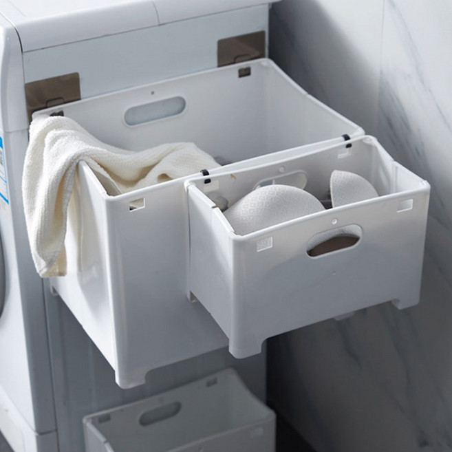 Korevo 접을 수 있는 마그네틱 빨래통, 흰색-대형, 흰색