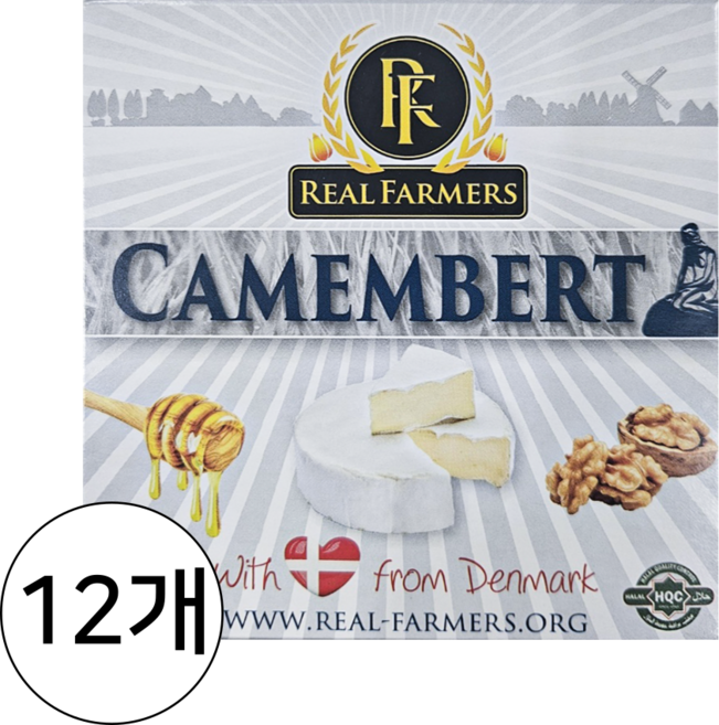 [묶음상품]리얼파머스 까망베르 치즈 125g X12개, 12개