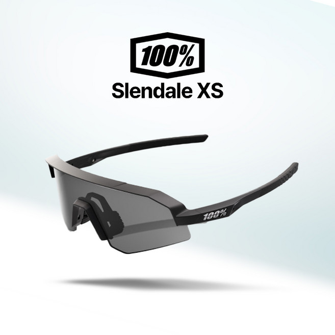 100% 고글 슬렌데일XS 자전거 야구 골프 스포츠 선글라스 100퍼센트 100프로(66), 02. 매트블랙/스모크(02), 1개