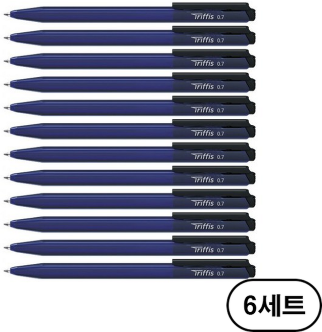 모나미 트리피스 볼펜 0.7mm, 청색(Blue), 72개