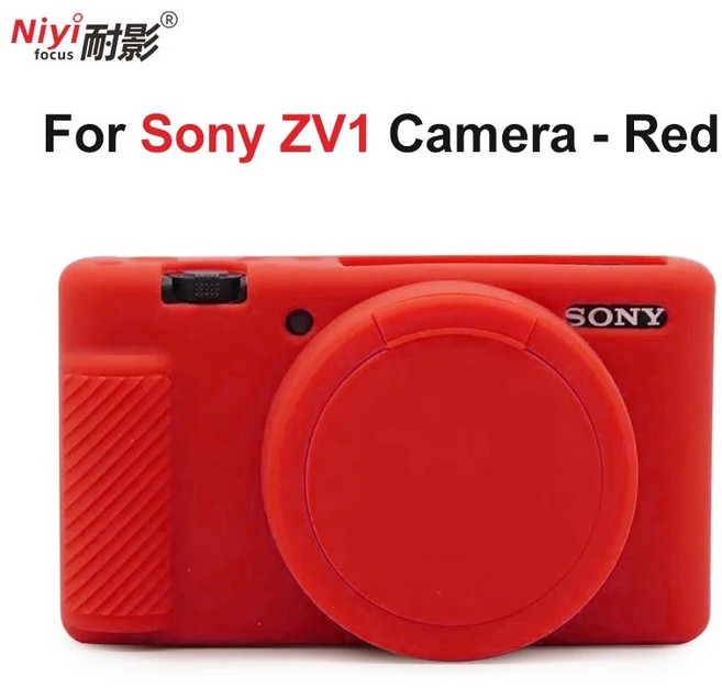 소니 ZV1 실리콘 케이스 파스텔 색상, 레드, 1개