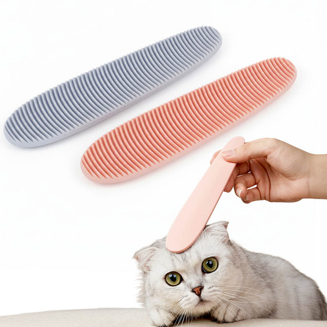 견행묘행 고양이 혓바닥 그루밍 빗 브러쉬, 1개, 그레이