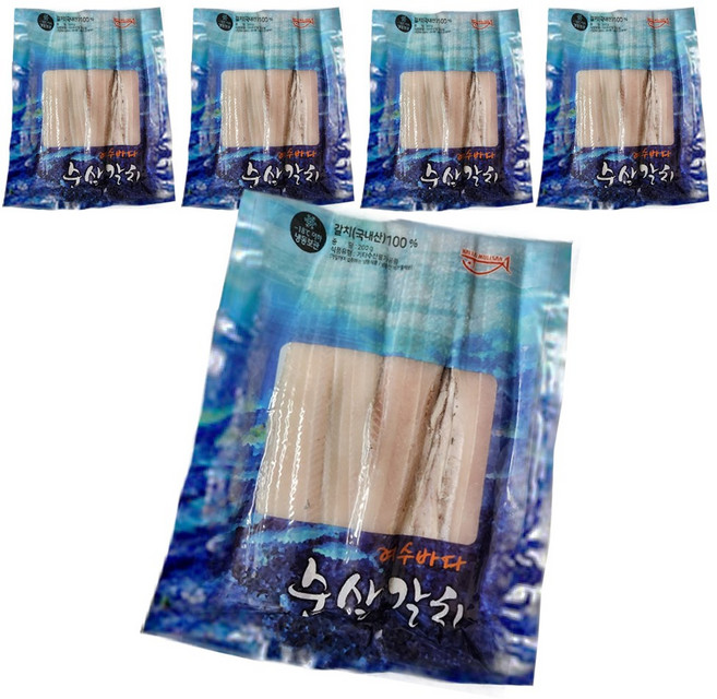 [ 나눔홈쇼핑 ] 국내산 가시없는 100% 순살갈치 뼈없는 손질갈치 싱싱하고 두툼한 칼치, 5개, 200g씩 낱개포장