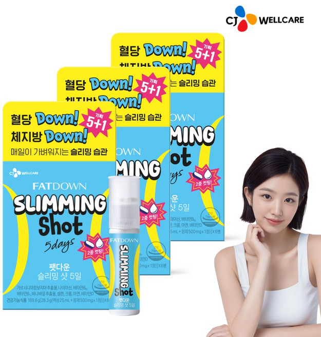 CJ 이너비 슬리밍 샷 혈당 체지방 다이어트, 6회분, 3박스