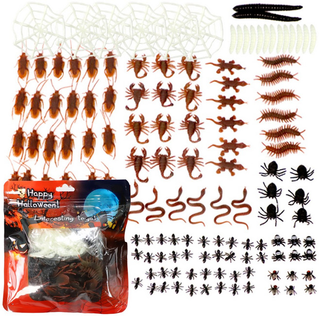 징그러운 벌레 모형 128개입 세트, 단품