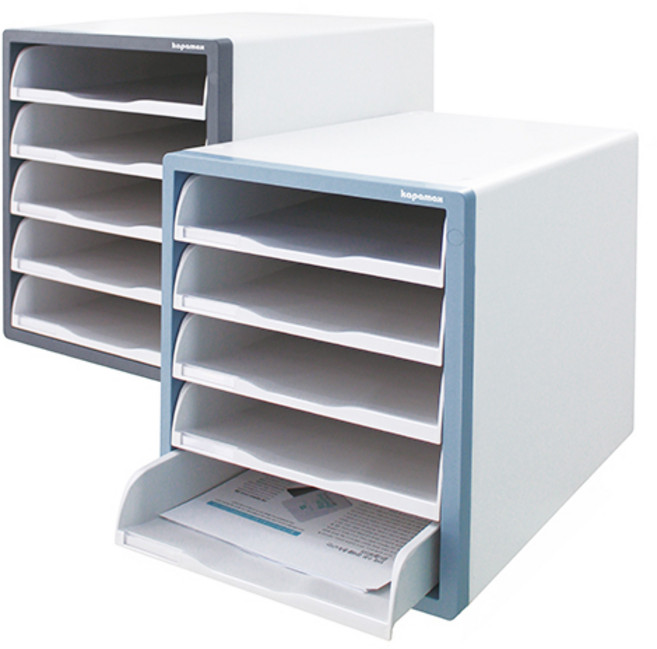 카파맥스 오픈형 서류함 5단, 민트색