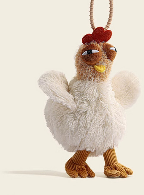 허니잼 누르면 알나오는 닭 키링 인형 쓸데없는 웃긴 선물 가방고리 백팩 열쇠고리 키홀더 백참, 1개