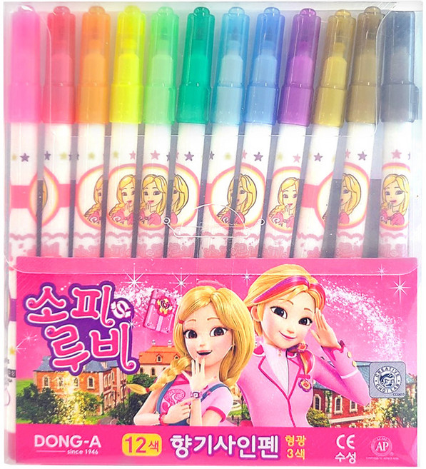 동아(문구) 동아 캐릭터 싸인펜 소피루비 사인펜 (12색)