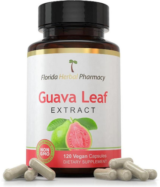 플로리다 허벌 파머시 구아바 잎 Guava leaf 추출물 120비건캡슐, Florida Herbal Pharmacy, Guava, 1개, 120정