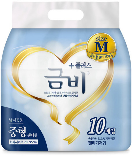 금비 팬티 기저귀 중형 10매 1팩 (10매), 10개입, 1개