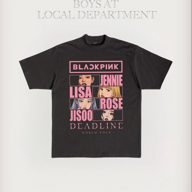BLACKPINK DEADLINE 演唱會周邊T恤, 1個, 黑色短袖S 建議80-100斤