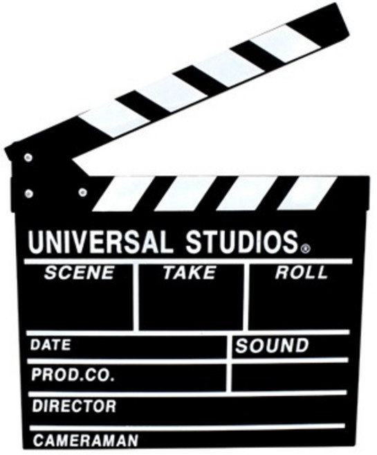 (재미스쿨) 무비 슬레이트 소형 1개 영화촬영소품 클래퍼보드