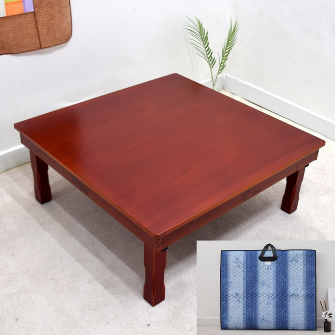 남원 향림공예 정교자상 일반 800 x 800 + 꽃파랑상커버 4인 6인용 밥상 교자상 집들이 제사상 손님상 잔치상, 정교자상 일반800x800+꽃파랑상커버