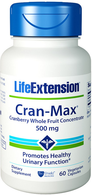 LIFE EXTENSION Cran-Max蔓越莓素食膠囊 500mg, 60顆, 1罐