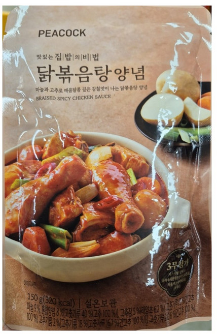 피코크 닭볶음탕 양념 수량, 1개, 150g