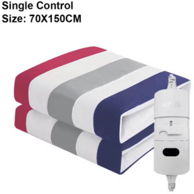 퀵픽스 전기 담요 220V 더 두꺼운 자동 온도 조절기 난방 몸 따뜻한 열 매트리스 방 가열, 70x150cm, Stripe