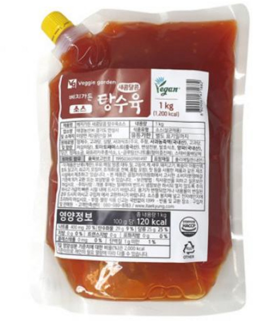 식물성 바삭탕수육소스 베지가든 1kg