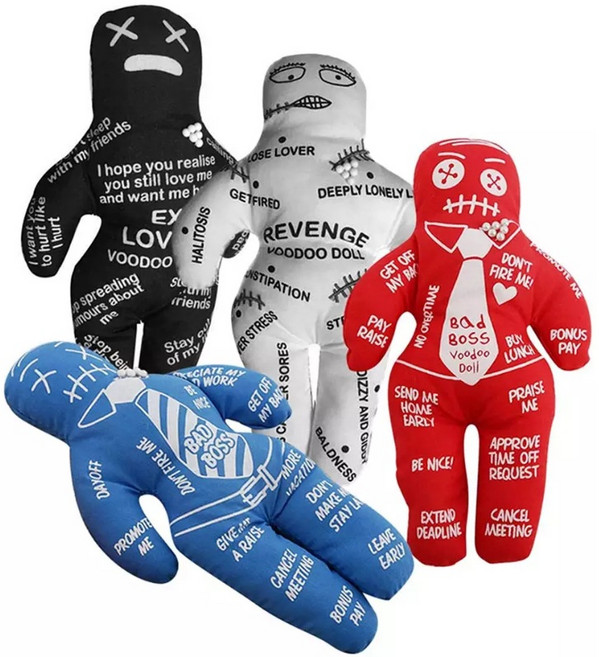 스트레스해소인형 바늘인형 액땜인형 봉제인형, 1개, 블랙, 21cm