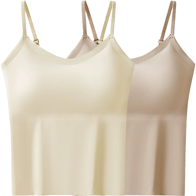 에어리 심리스 브라탑 노와이어 캡나시 2종세트