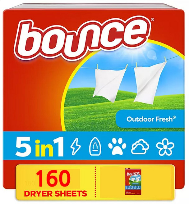 바운스 아웃도어후레시 드라이시트 섬유유연제 본품 160p, 1개