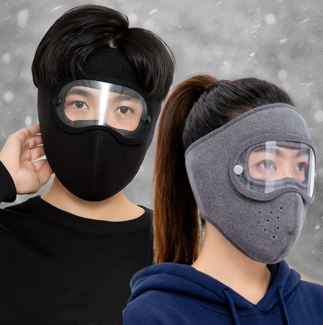 와일드프로 방한 풀페이스 고글 마스크 (3개 세트), 3개, 블랙