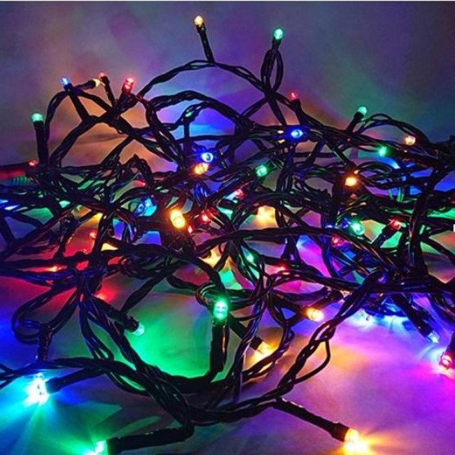 검정선 세트 LED 은하수전구 100구 + 전원케이블 SET 크리스마스 조명 전구, RGB(4색상), 1개