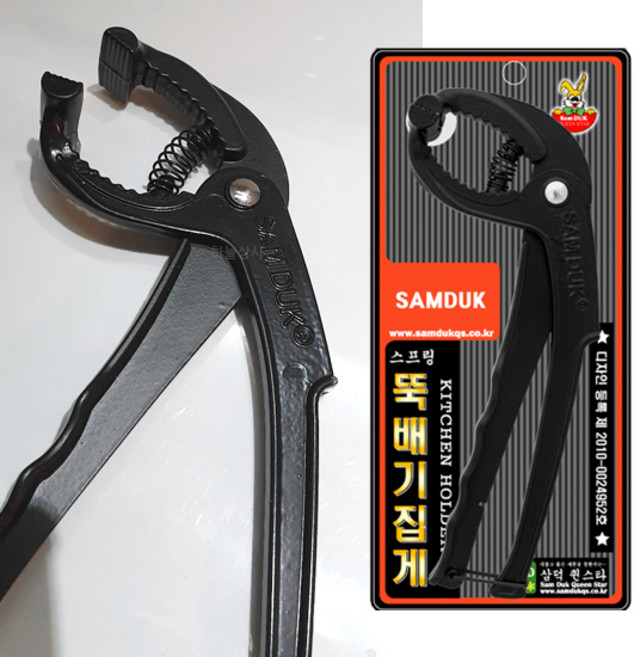 삼덕 퀸스타 알루미늄 스프링 주방 집게/뚝배기 냄비, 본상품선택, 1개