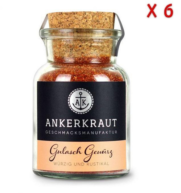 앙커크라우트 굴라쉬 스파이스 스파이시 스파이스 믹스, 6개, 80g