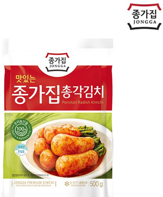 종가집 총각김치 400g 파우치 x5개, 5개