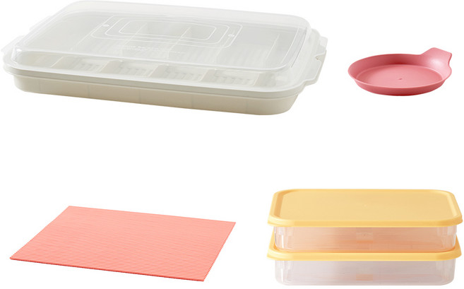 이지앤프리 김밥재료보관용기 + 도시락용기 1.2L 4종 5P 세트, 1개