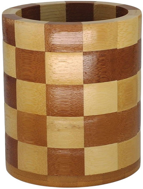 대나무 체크 원형 다용도꽂이 수저통 펜꽂이 펜통 연필통 연필꽂이 볼펜통 볼펜꽂이 필통