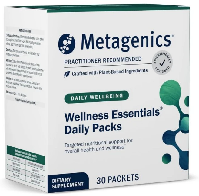 Metagenics Wellness Essentials Daily Packs - Multivitamin & Omega-3 Packets with Vitamins A C D, 1개 - 쿠팡