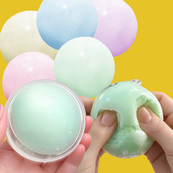 노디샵 ASMR 스트레스볼 크런치 왁뿌볼 파스텔 말랑이 3개 세트, 195g, 1세트