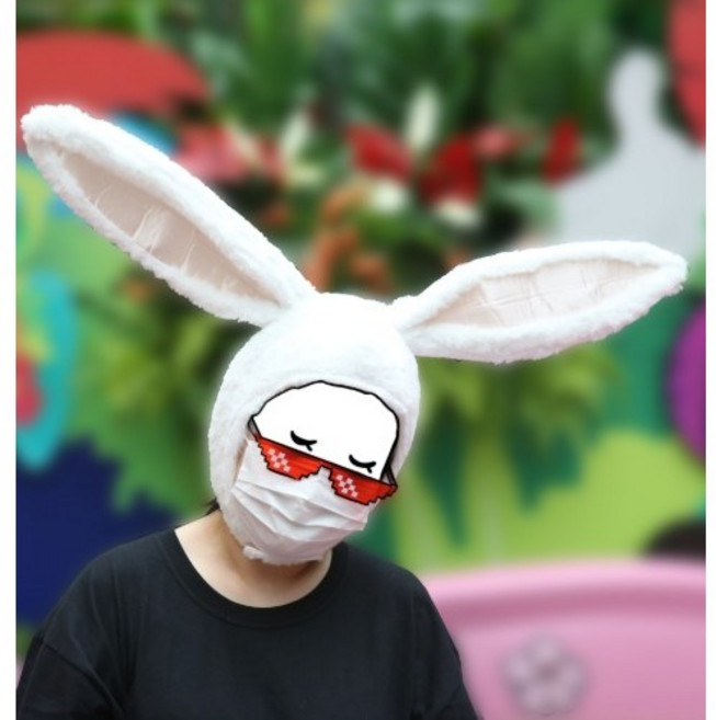 길다란 토끼 귀 모자