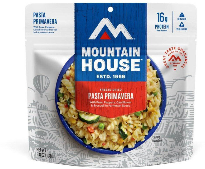 마운틴 House Veggie Chorizo 아침 식사 스크램블 | 동결 건조 배낭여행 및 캠핑 음식 글루텐 프리 채식주의자 2인분_152388, 프리마베라 채식주의자 파스타