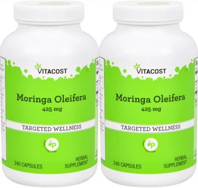 비타코스트 모링가 올레페라 캡슐 425mg Vitacost Moringa Oleifera, 2개, 240정 - 쿠팡