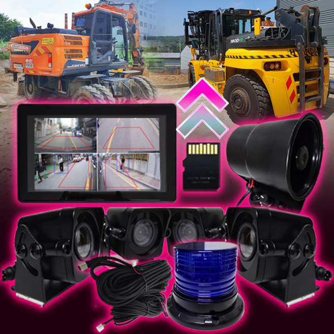 소리윤 말하는 와이드 Ai 후방 카메라 인공지능 지게차 포크레인 굴착기 중장비 10.1인치 4채널 (풀옵션) 블랙박스 전방 감지기 경보기 사람 차량 인식 비켜주세요 카메라 10M, 1개, 소리윤10.1인치 Ai 카메라128GB 4채널(풀옵션)