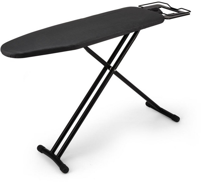 LA DERIVE 6단계 높이조절 접이식 다리미판 고급객실 호텔 스탠드형 다리미판 프리미엄 접이식 다리미판, 110x33cmx블랙