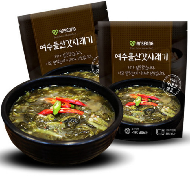 여수돌산갓 시래기국 선물세트 안성푸드, 7개, 500g