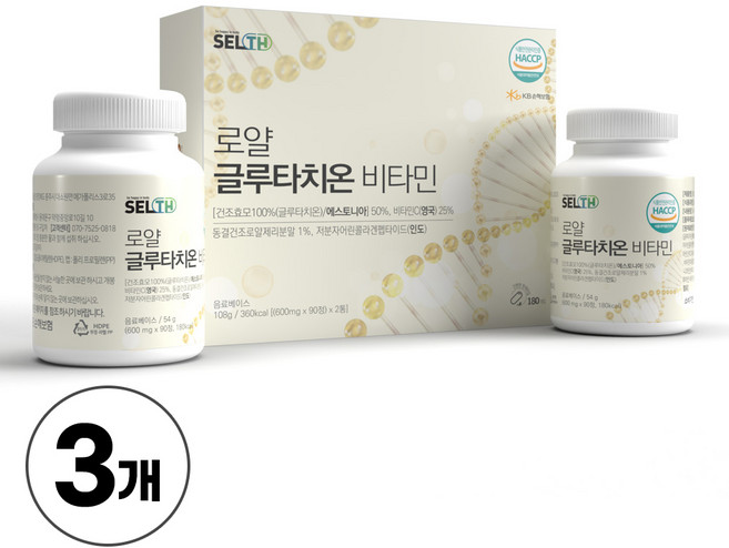 글루타치온 엘라스틴 가수분해물 락토페린 농축물, 90정, 6개