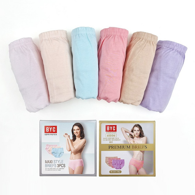 BYC 순면 맥시 삼각 부인용 엄마 요일팬티