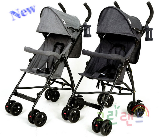 뉴로브스또 라이트 1단유모차 6개월~ 초경량유모차 휴대용유모차 기내유모차 ㄴ로브스또유모차 유모차 그린랜드79, 뉴로브스또1단유모차(차콜블랙)