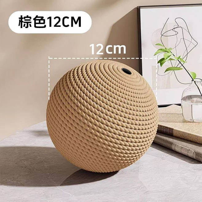 滾球式劍麻貓抓板貓爬架一體貓咪玩具, 1個, 通用替換直徑12cm 貓抓球